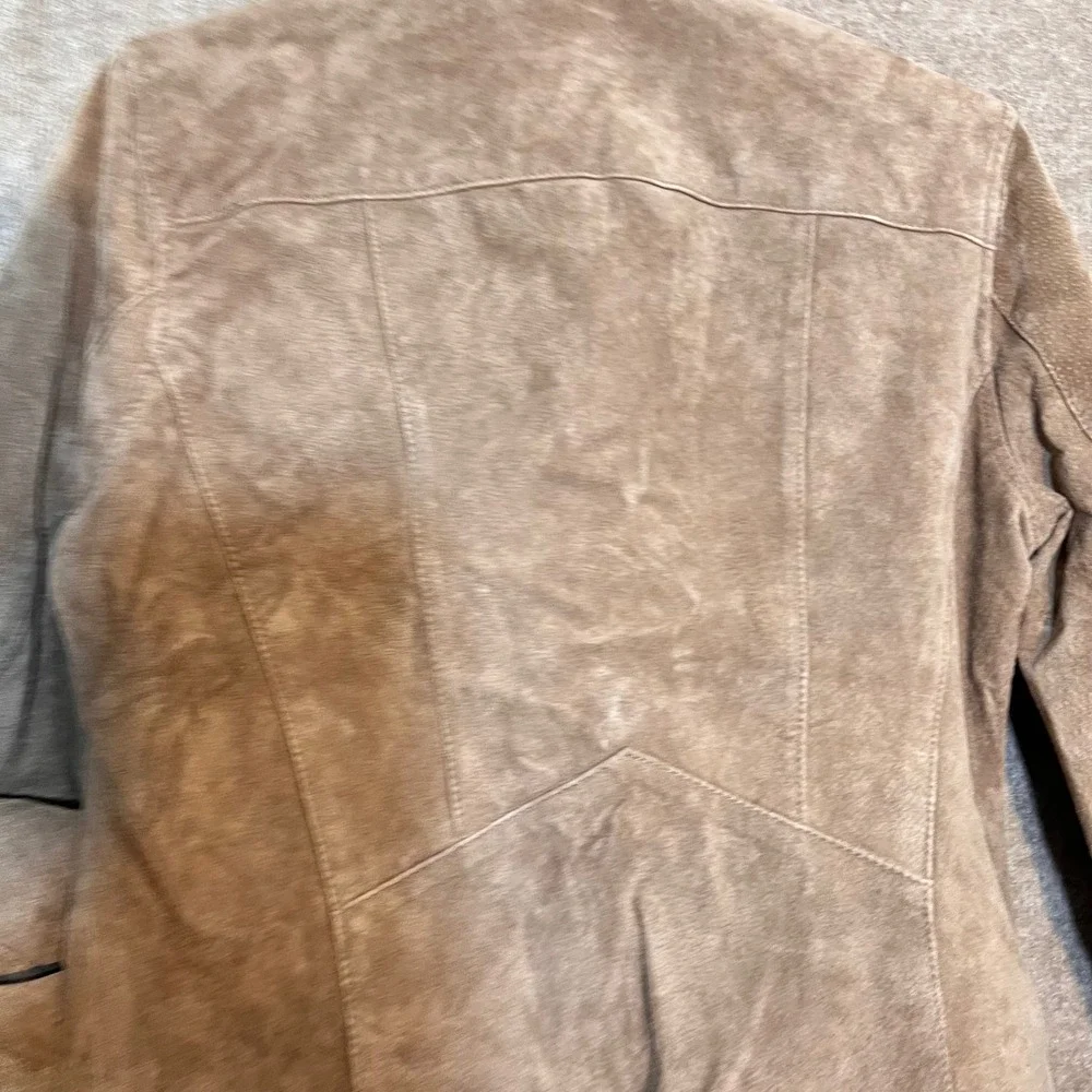 BLANKNYC Suede Moto Jacket Womens Small Brown Leather Biker Western Boho